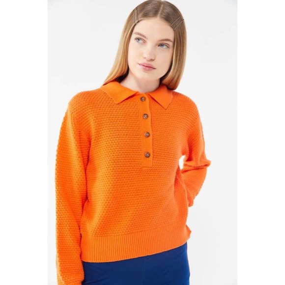 URBAN OUTFITTERS | Textured Polo Sweater | XS - Picture 1 of 6